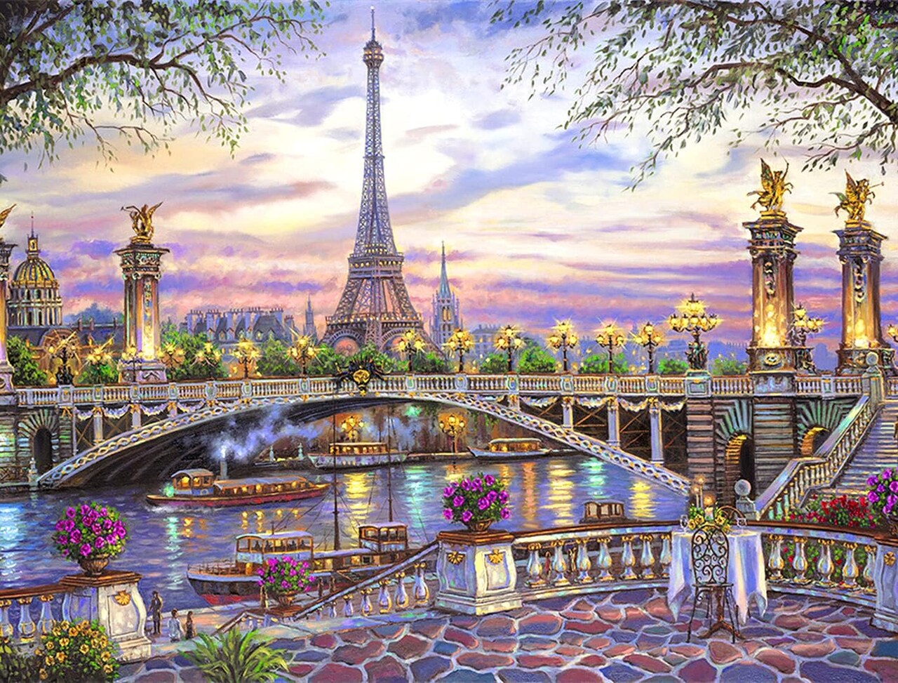 Diamond Painting Kits - Round Full Drill Paris Memories Diamond Art Kits for Adults